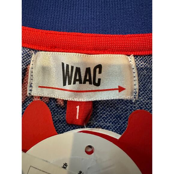 WAAC Men's Logo Print Golf Polo Blue/Red Size 1 NWT Performance Golf Apparel - Picture 4 of 9